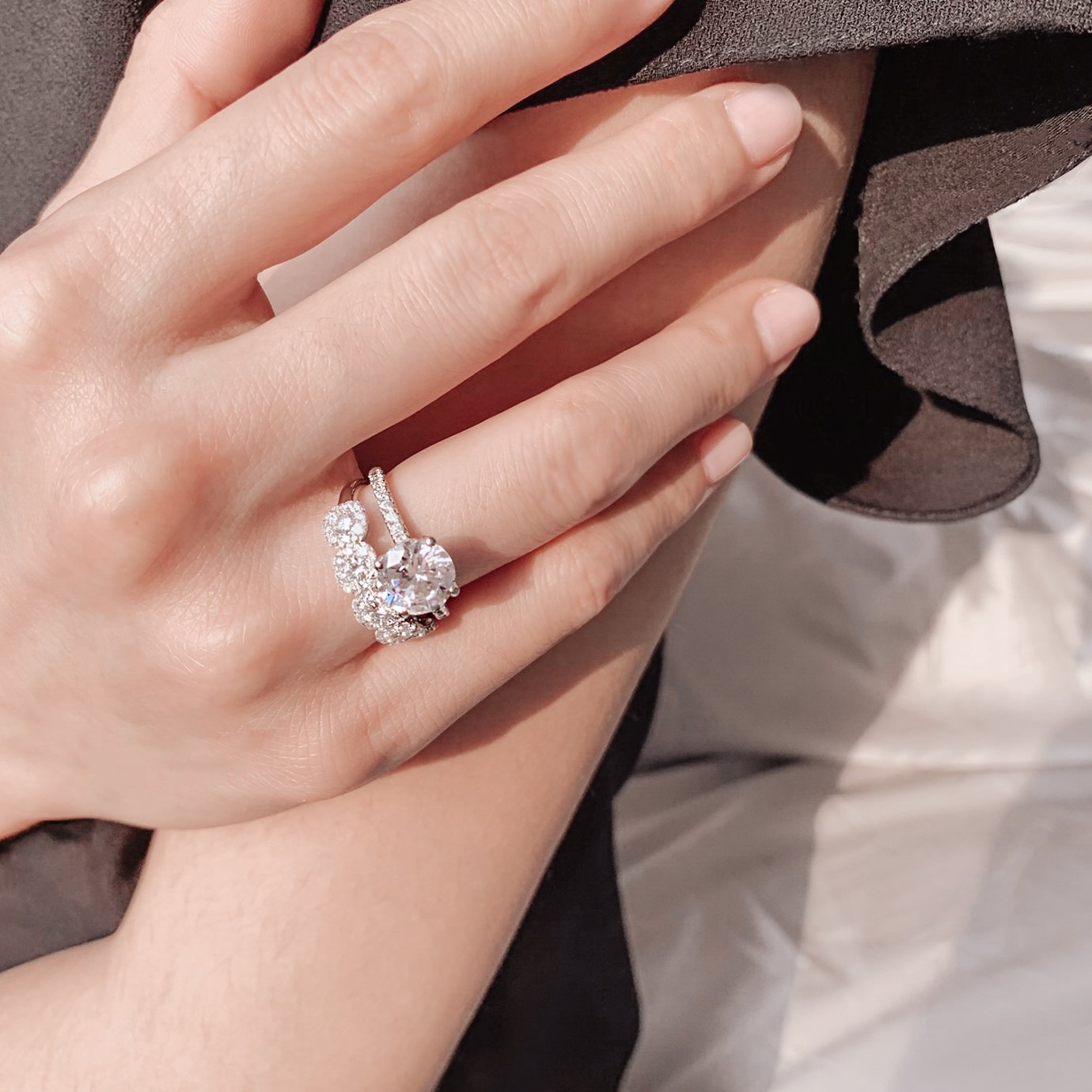 2.0 CT Round Lab-Grown Diamond Hidden Halo Pave Engagement Ring 6