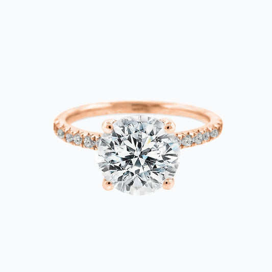 2.0 CT Round Lab-Grown Diamond Hidden Halo Pave Engagement Ring 2