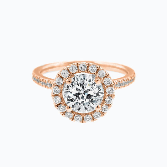 1 CT Round Lab-Grown Diamond Halo Engagement Ring 2