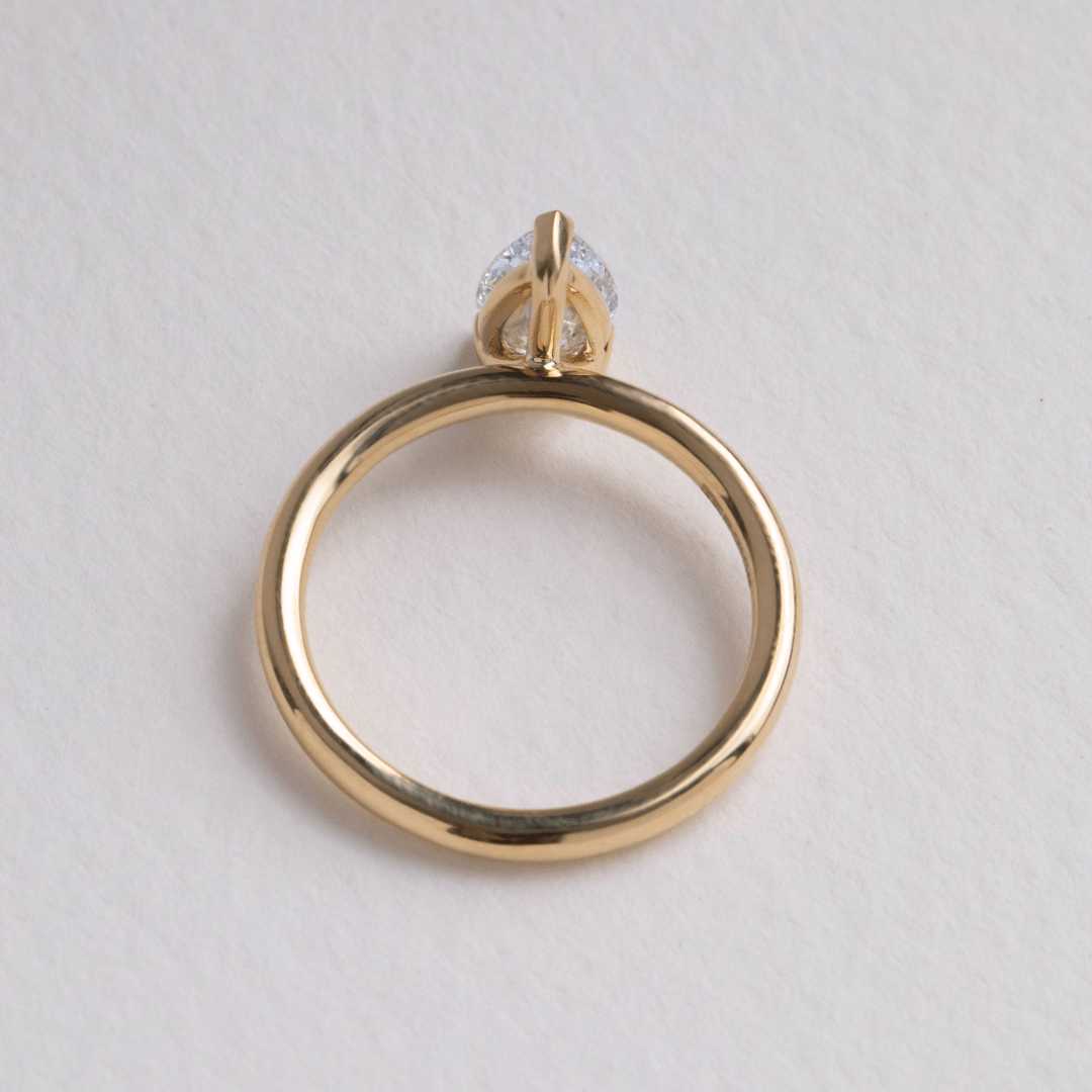 Solitaire-Pear Lab Grown Diamond Engagement Ring