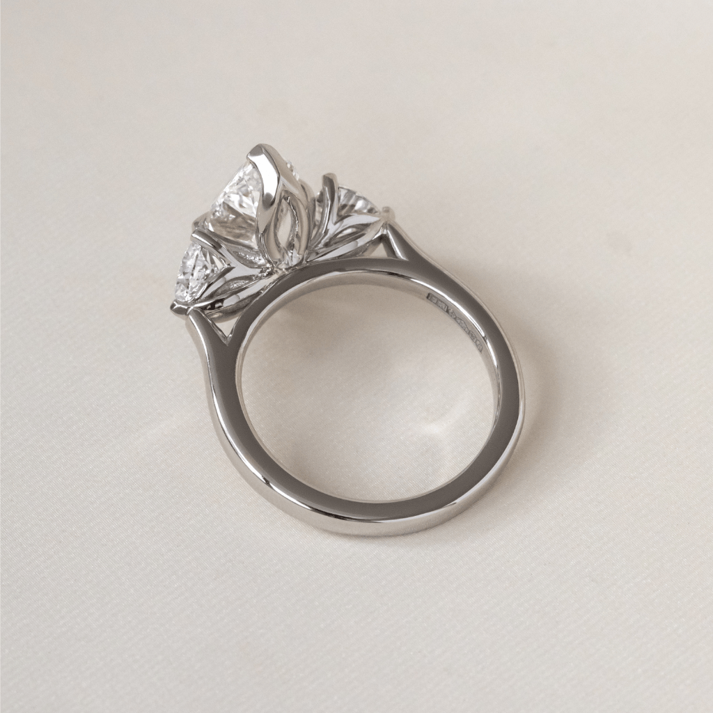 Three Stone-Marquise Lab Grown Diamond Engagement Ring