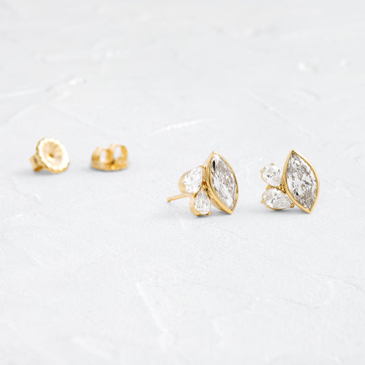 Solitaire- 1.0CT Oval Lab Grown Diamond Earrings