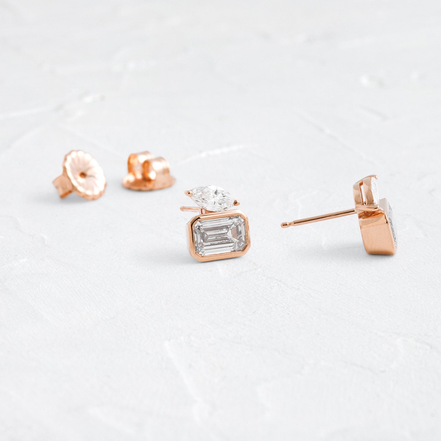 Solitaire- 1.0CT Oval Lab Grown Diamond Earrings