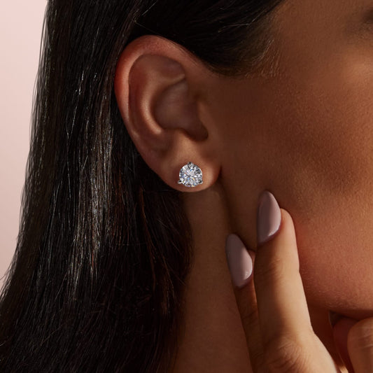 2.0 Carat Round Brilliant Lab-Grown Diamond Stud Earrings 2