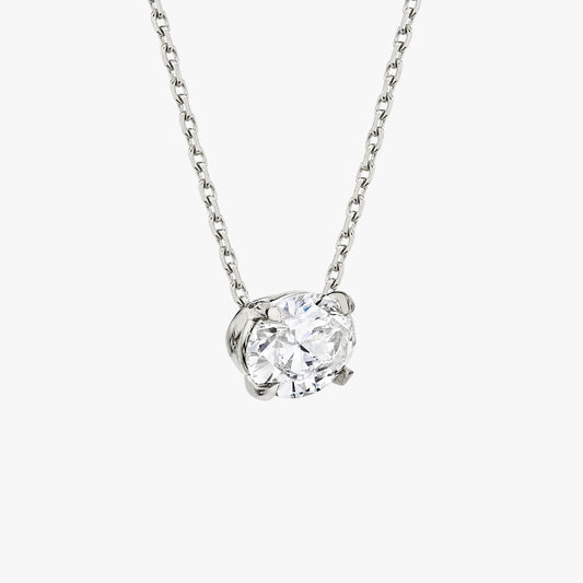 Radiant 1.0 CT Oval Lab-Grown Diamond Solitaire Necklace 2