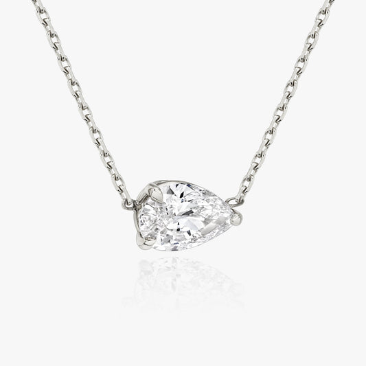 Radiant 1.0 CT Pear-Shaped Lab-Grown Diamond Solitaire Necklace 2