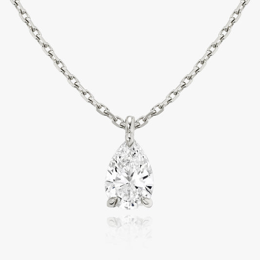 Elegant 1.0 CT Pear-Shaped Lab-Grown Diamond Solitaire Necklace 1