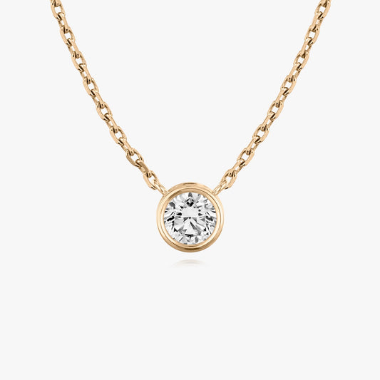 1.0 CT Round Lab-Grown Diamond Bezel Elegance Necklace 1