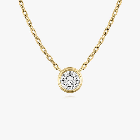 1.0 CT Round Lab-Grown Diamond Bezel Elegance Necklace 2