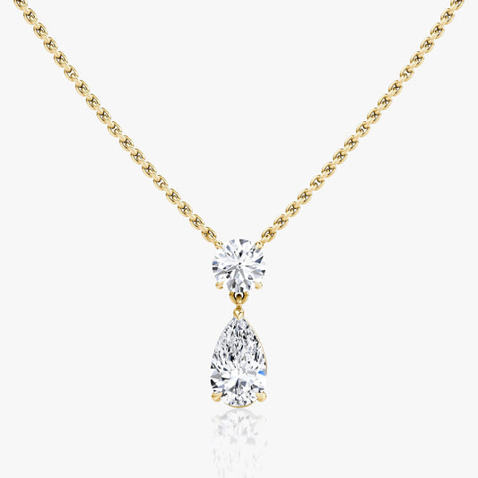 1.50 TCW Pear & Round Lab-Grown Diamond Elegance Necklace 2