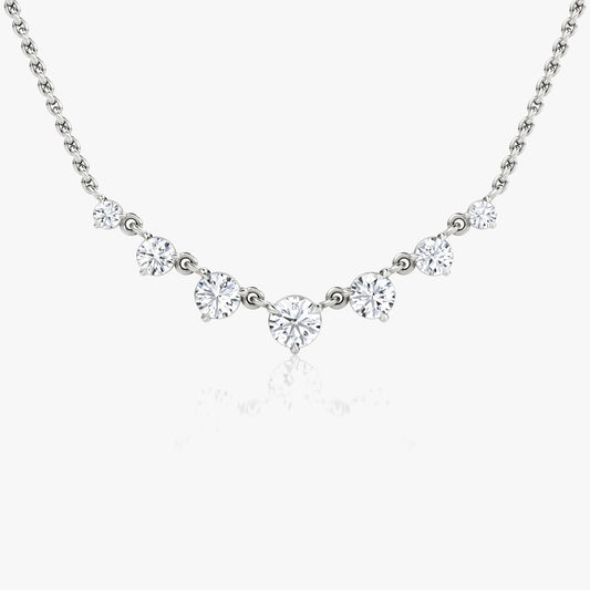 Sparkling 0.25 TCW Round Lab Grown Diamond Seven Stone Necklace 1