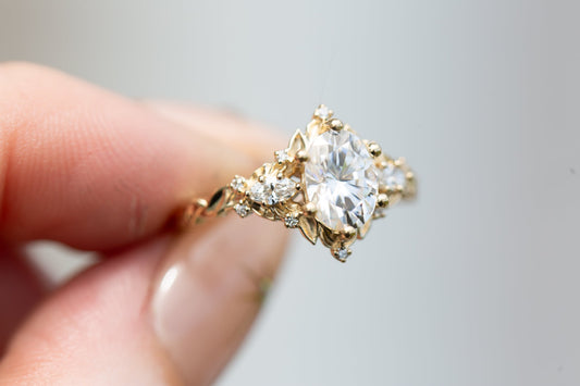 Solitaire Cathedral- 1.8 CT Cushion Lab Grown Diamond Wedding Band