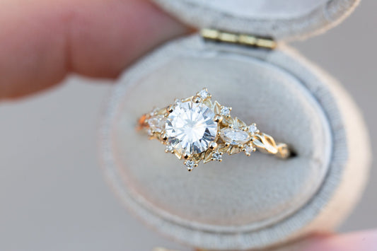 Solitaire Cathedral- 1.8 CT Cushion Lab Grown Diamond Wedding Band