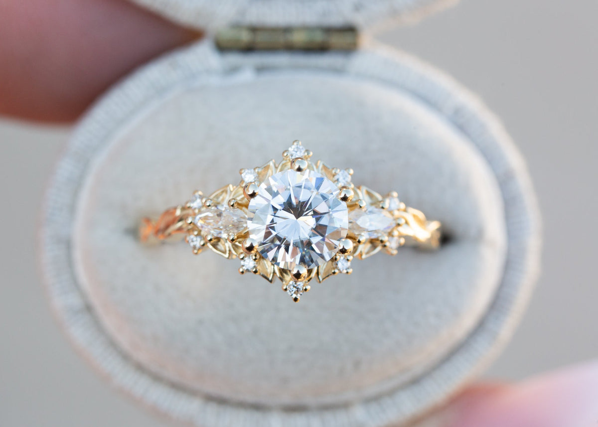 Solitaire Cathedral- 1.8 CT Cushion Lab Grown Diamond Wedding Band