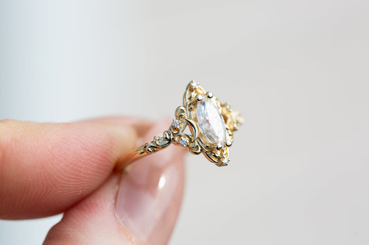 Solitaire Cathedral- 1.8 CT Cushion Lab Grown Diamond Wedding Band