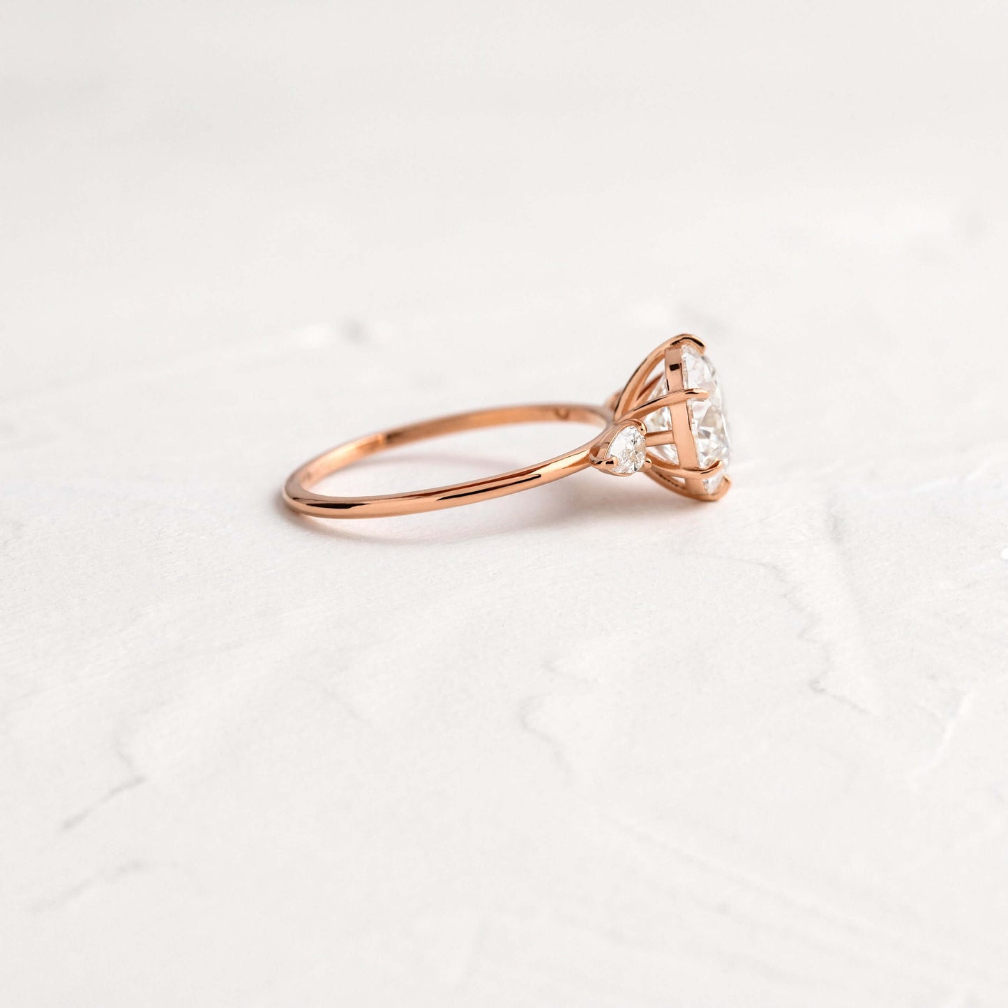 Three Stone-Round Lab Grown Diamond Engagement Ring