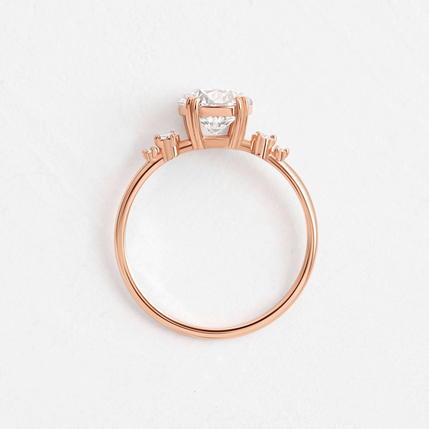 Cluster-Round Lab Grown Diamond Engagement Ring