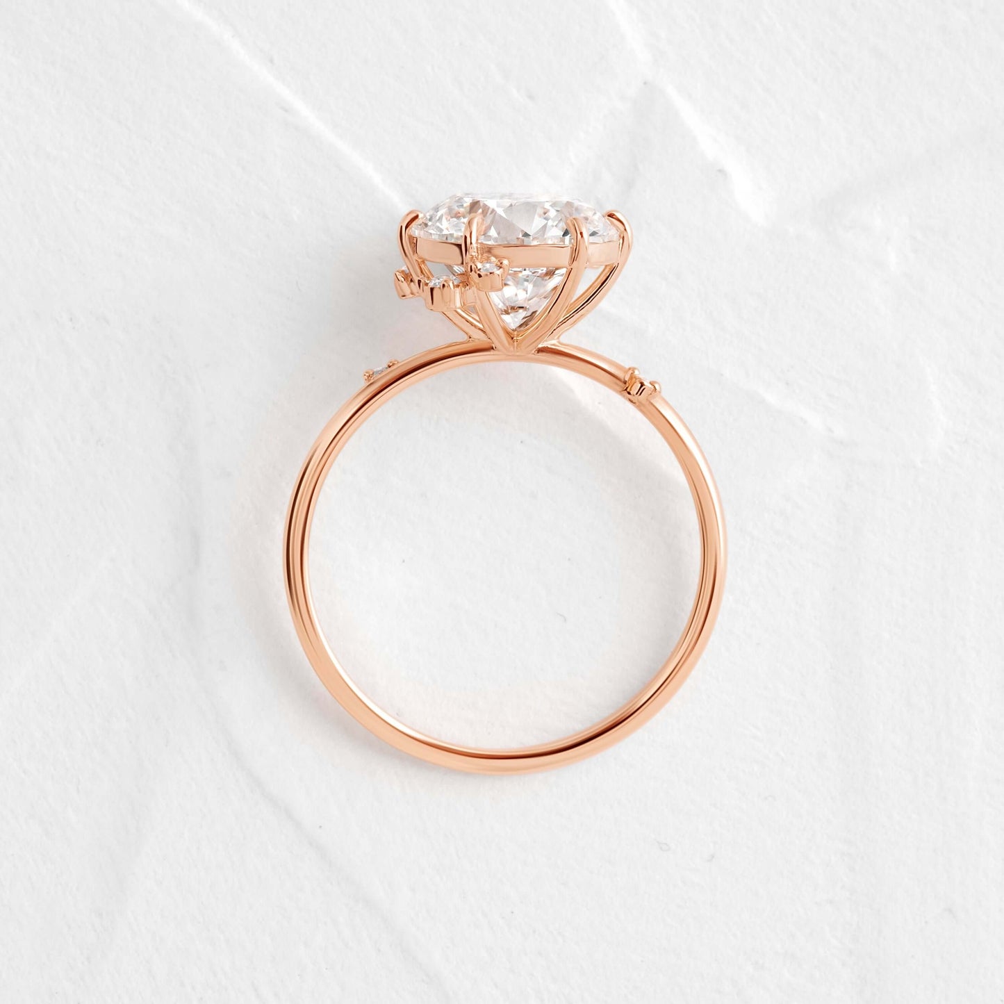 Cluster-Round Lab Grown Diamond Engagement Ring