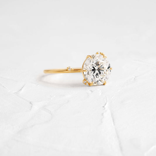 Cluster-Round Lab Grown Diamond Engagement Ring