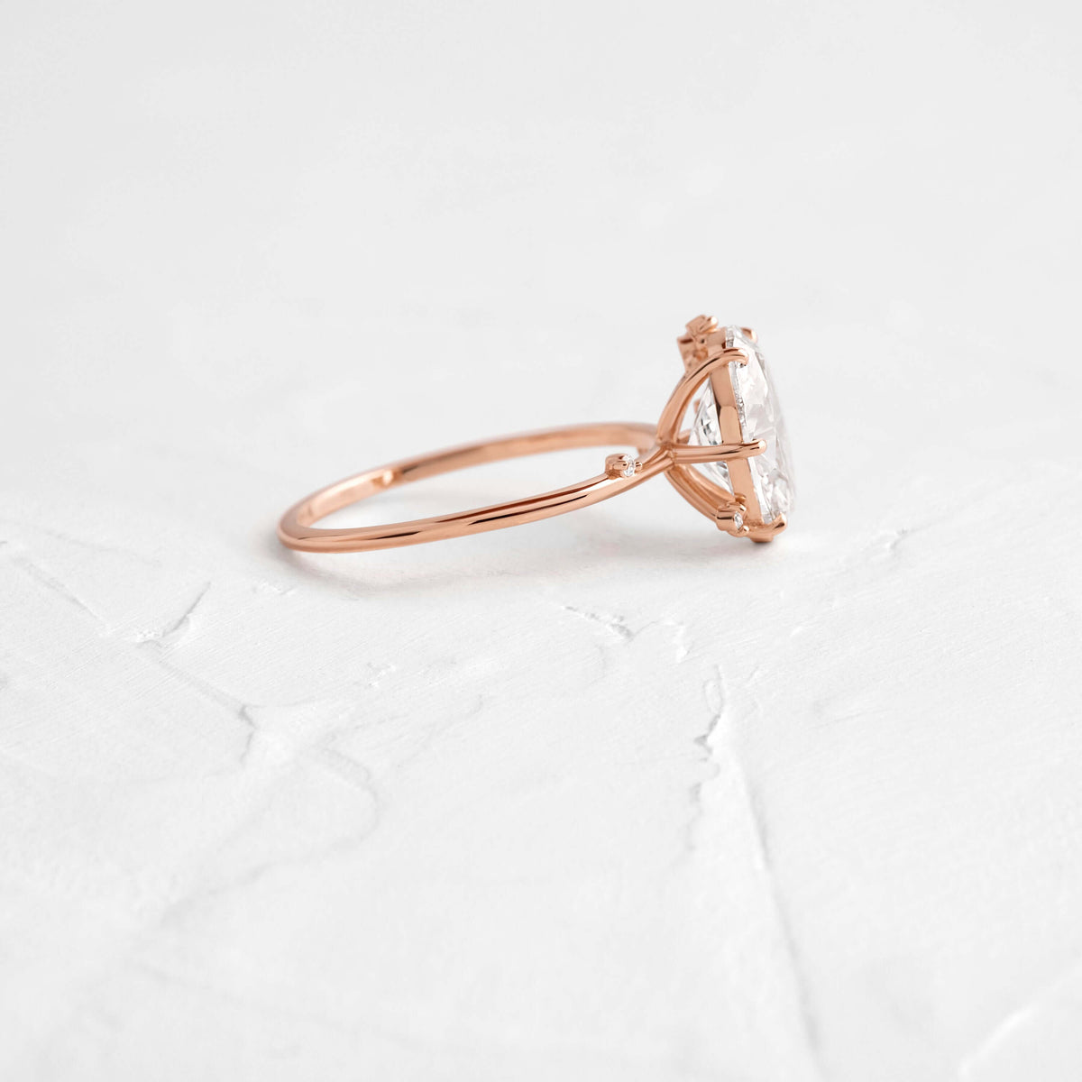 Unique Cluster-Oval Lab Grown Diamond Engagement Ring
