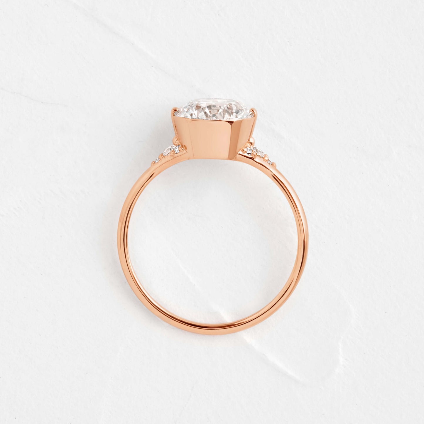Cluster-Round Lab Grown Diamond Engagement Ring