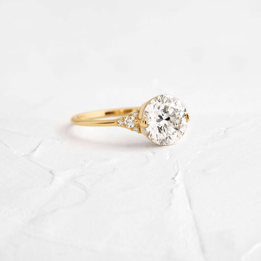 Cluster-Round Lab Grown Diamond Engagement Ring