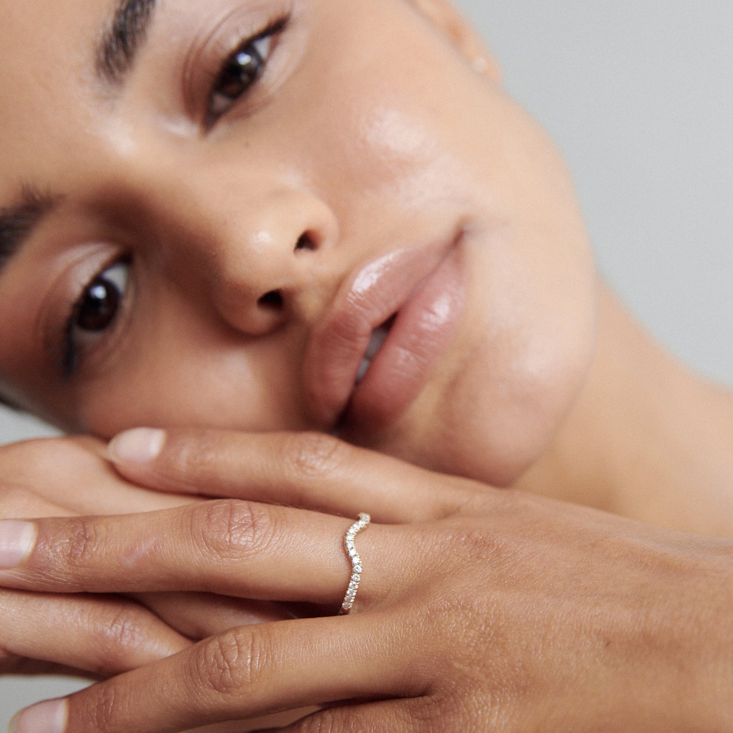 Elegant 0.50 TCW Round Lab Grown Diamond U Shaped Wedding Band 8