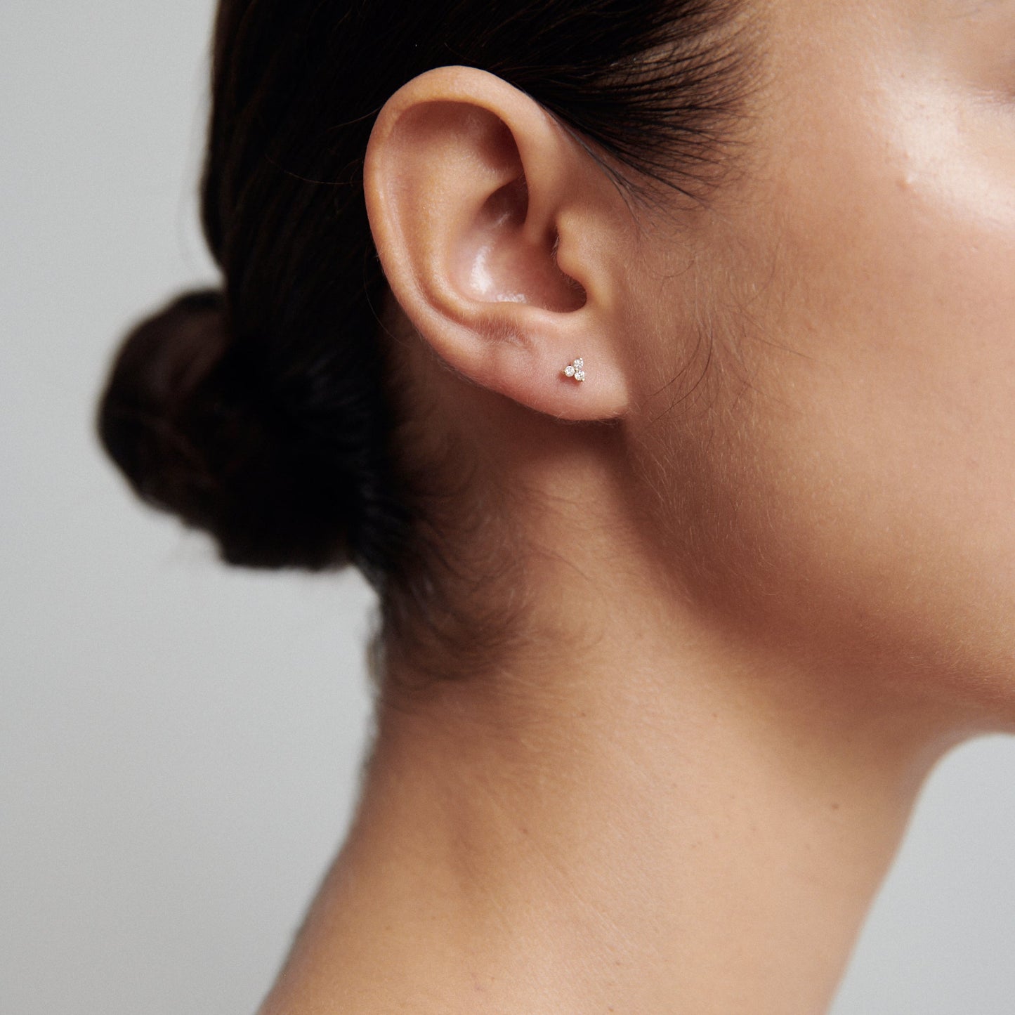 Elegant 0.02 TCW Lab Grown Diamond Cluster Stud Earrings 4