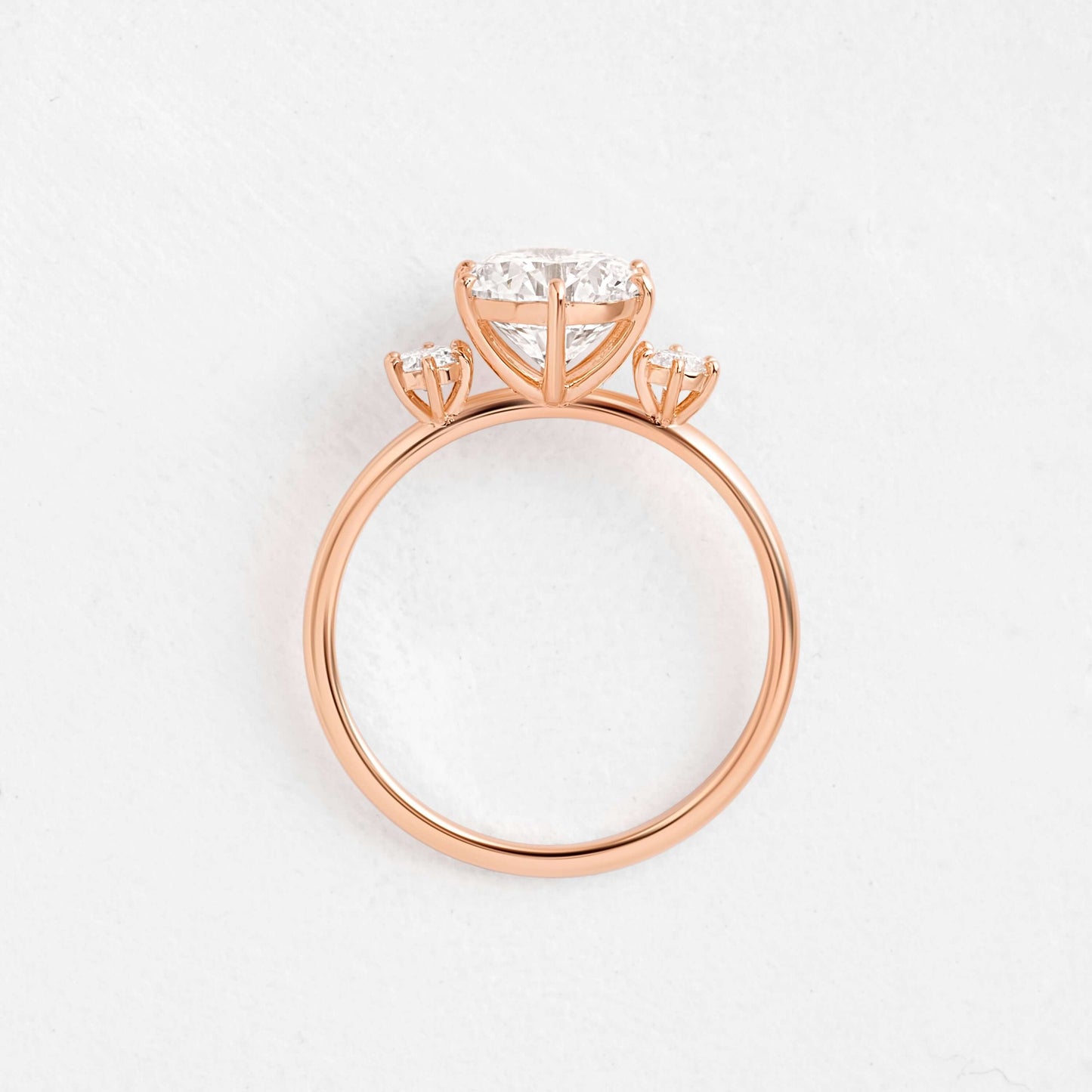 Pave-Round Lab Grown Diamond Engagement Ring
