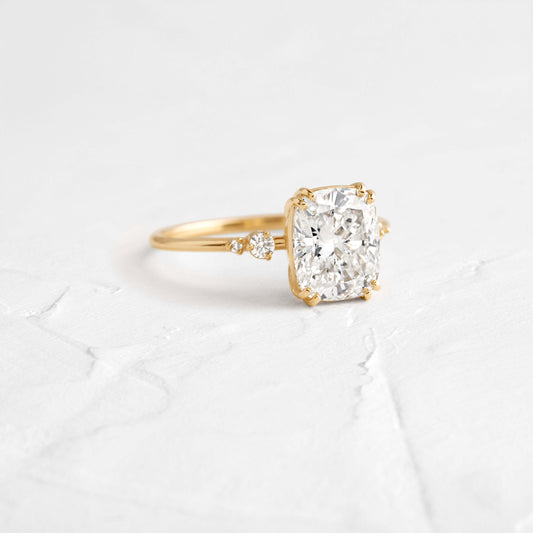 Cluster-Cushion Lab Grown Diamond Engagement Ring