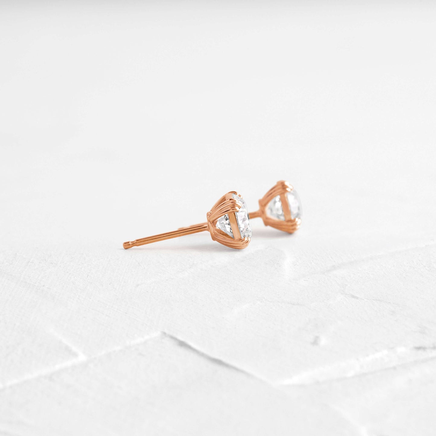 Solitaire- 1.0CT Oval Lab Grown Diamond Earrings
