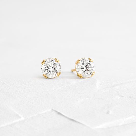 Solitaire- 1.0CT Oval Lab Grown Diamond Earrings