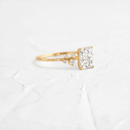 Cluster-Radiant Lab Grown Diamond Engagement Ring