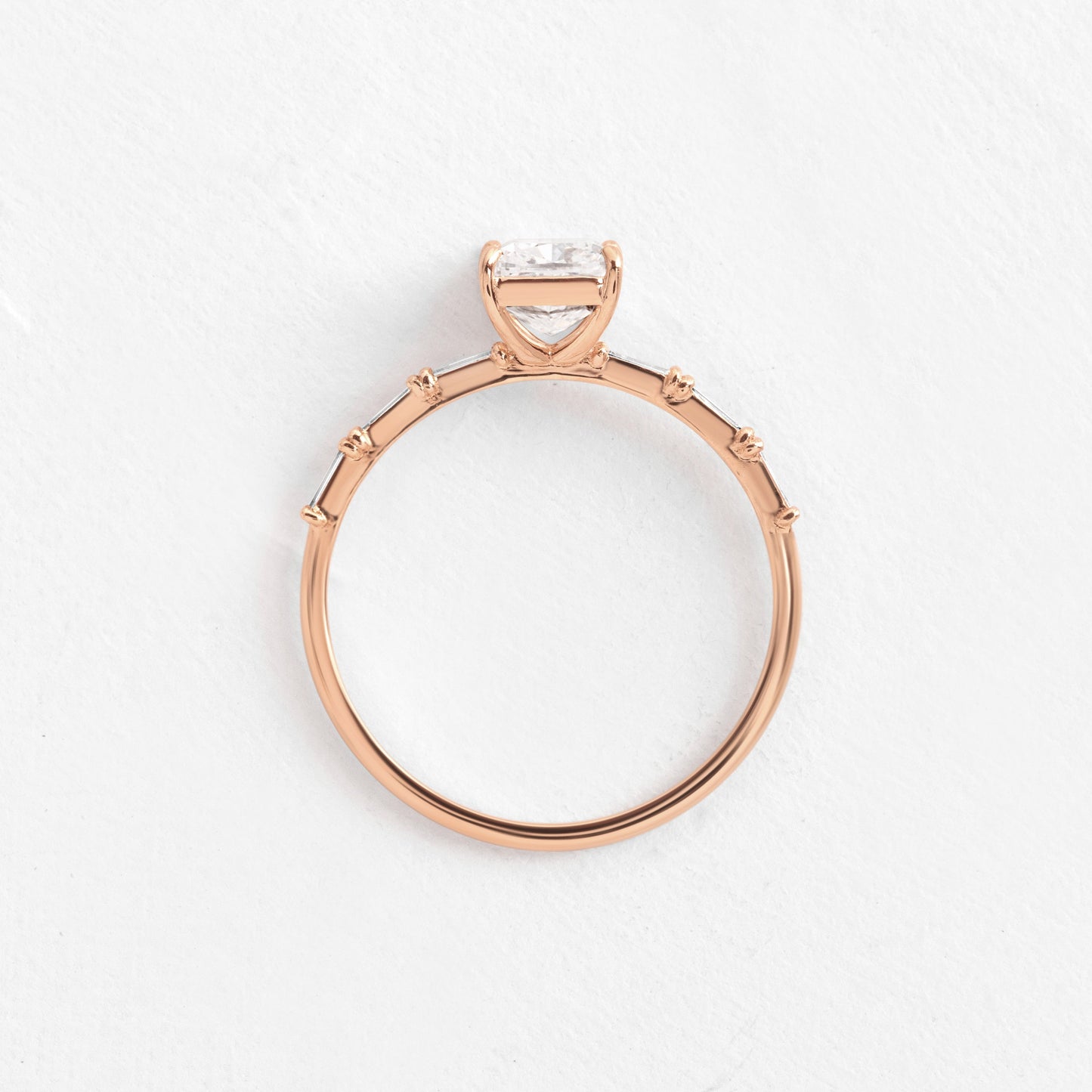 Pave-Cushion Lab Grown Diamond Engagement Ring