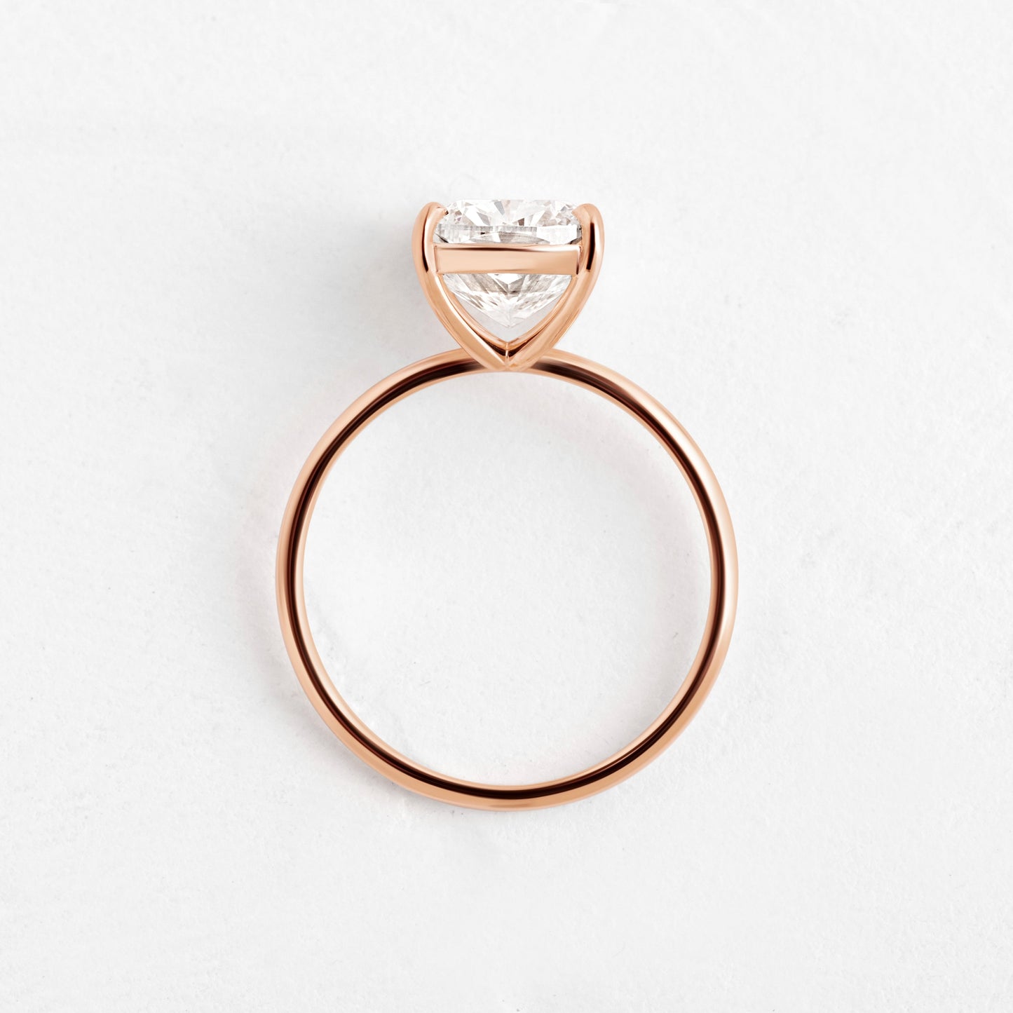 Solitaire-Elongated Cushion Lab Grown Diamond Engagement Ring
