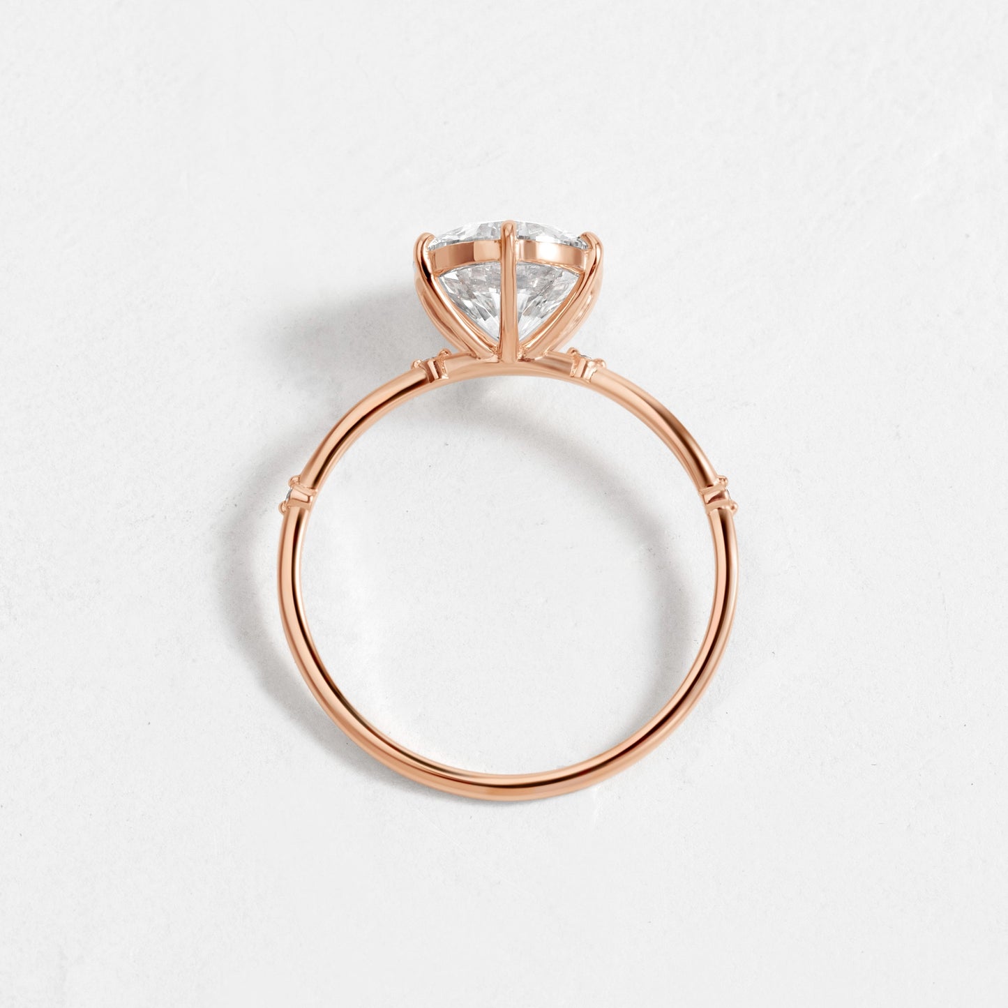 Criss Cross & Dainty Pave-Round Lab Grown Diamond Engagement Ring