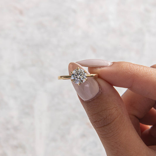 Solitaire-Oval Lab Grown Diamond Engagement Ring