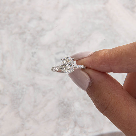 Solitaire-Oval Lab Grown Diamond Engagement Ring