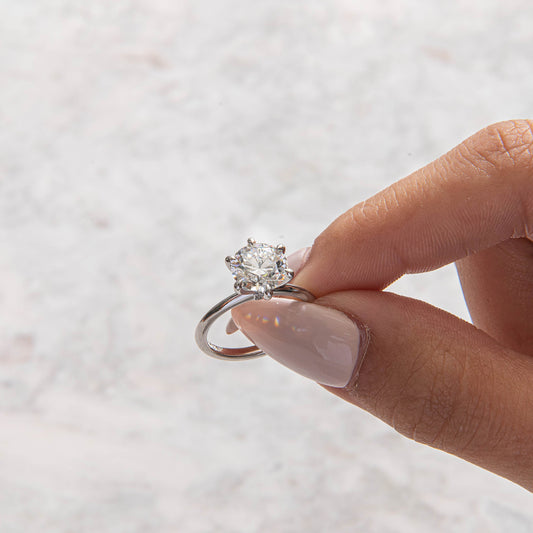 Solitaire-Oval Lab Grown Diamond Engagement Ring