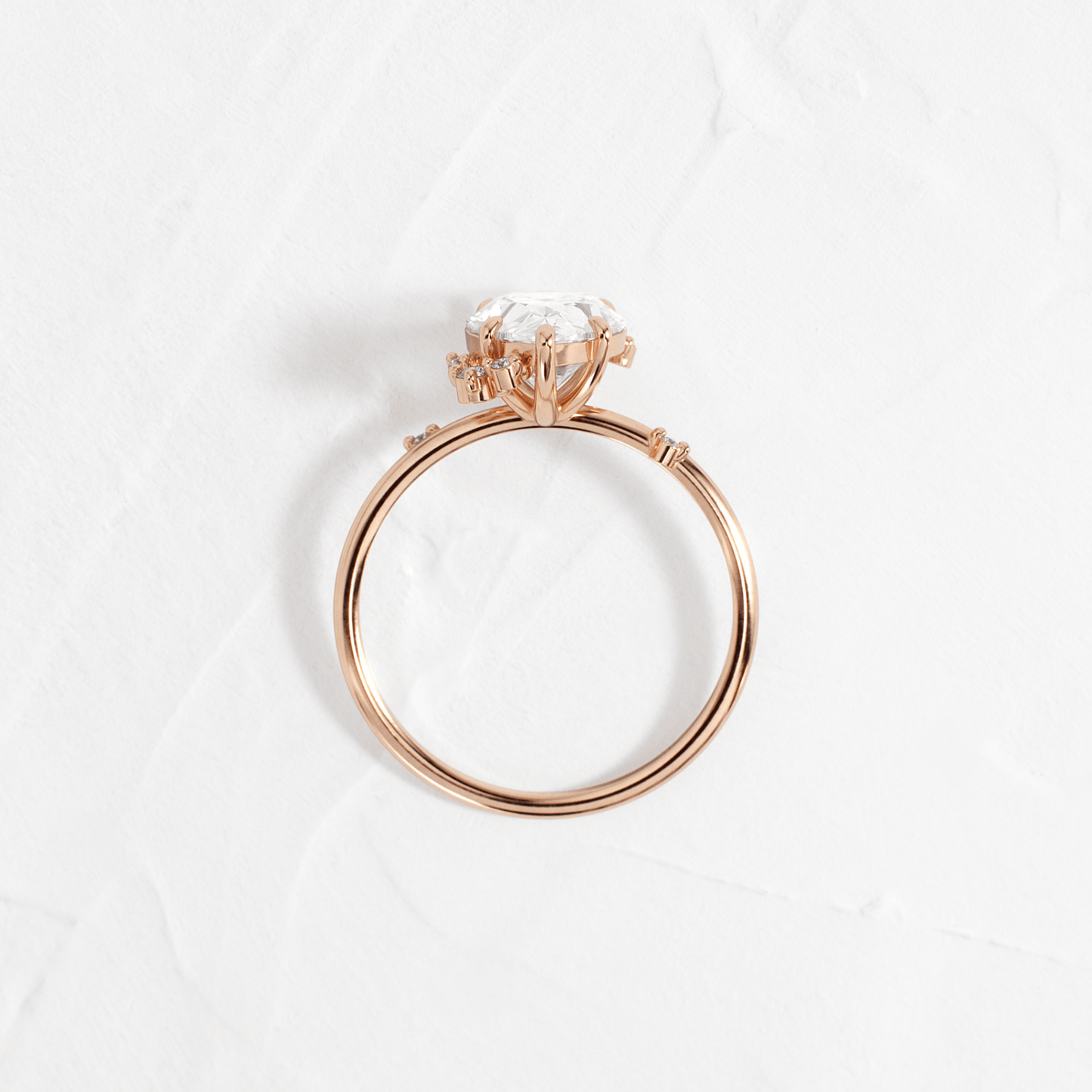 Cluster-Pear Lab Grown Diamond Engagement Ring