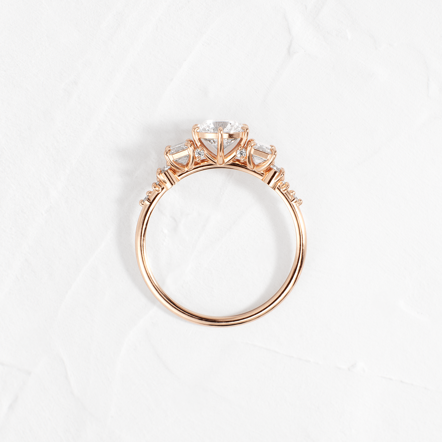 Cluster-Round Lab Grown Diamond Engagement Ring