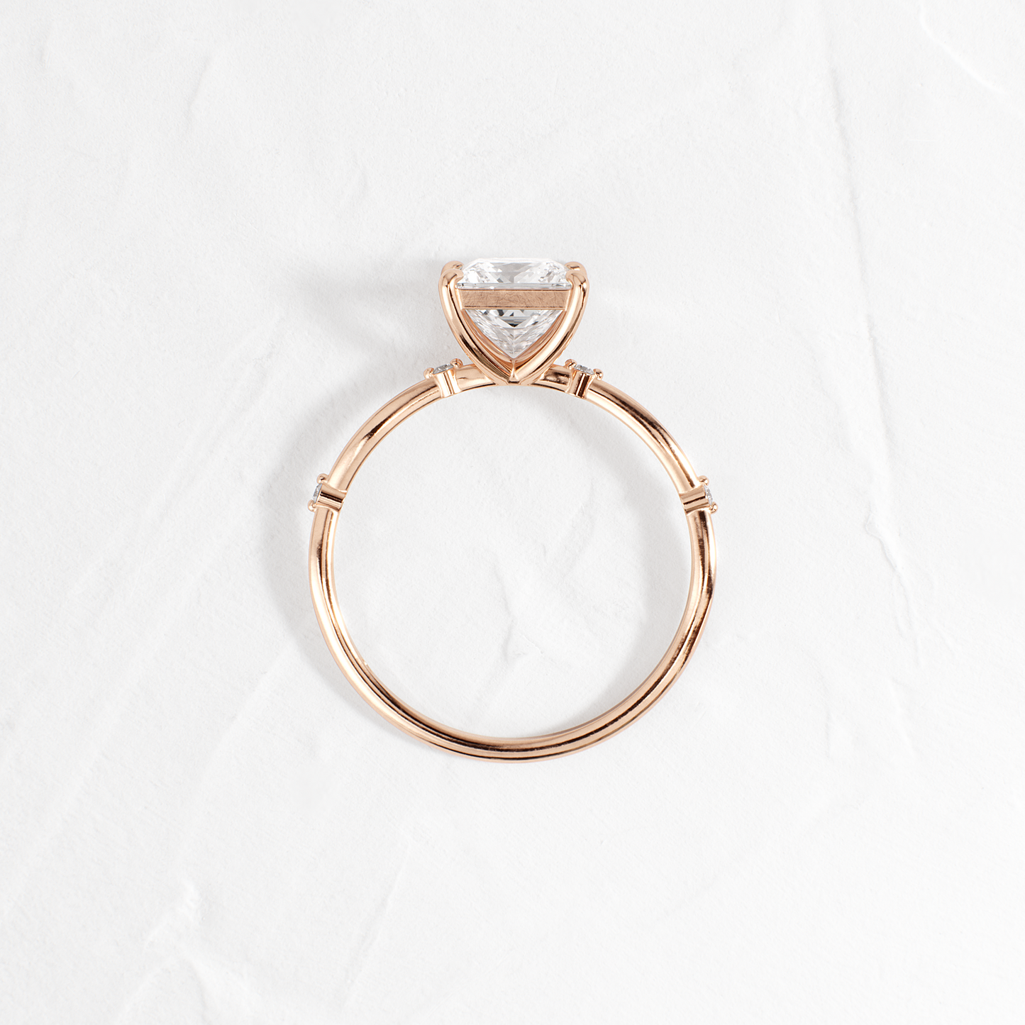 Criss Cross-Princess Lab Grown Diamond Engagement Ring
