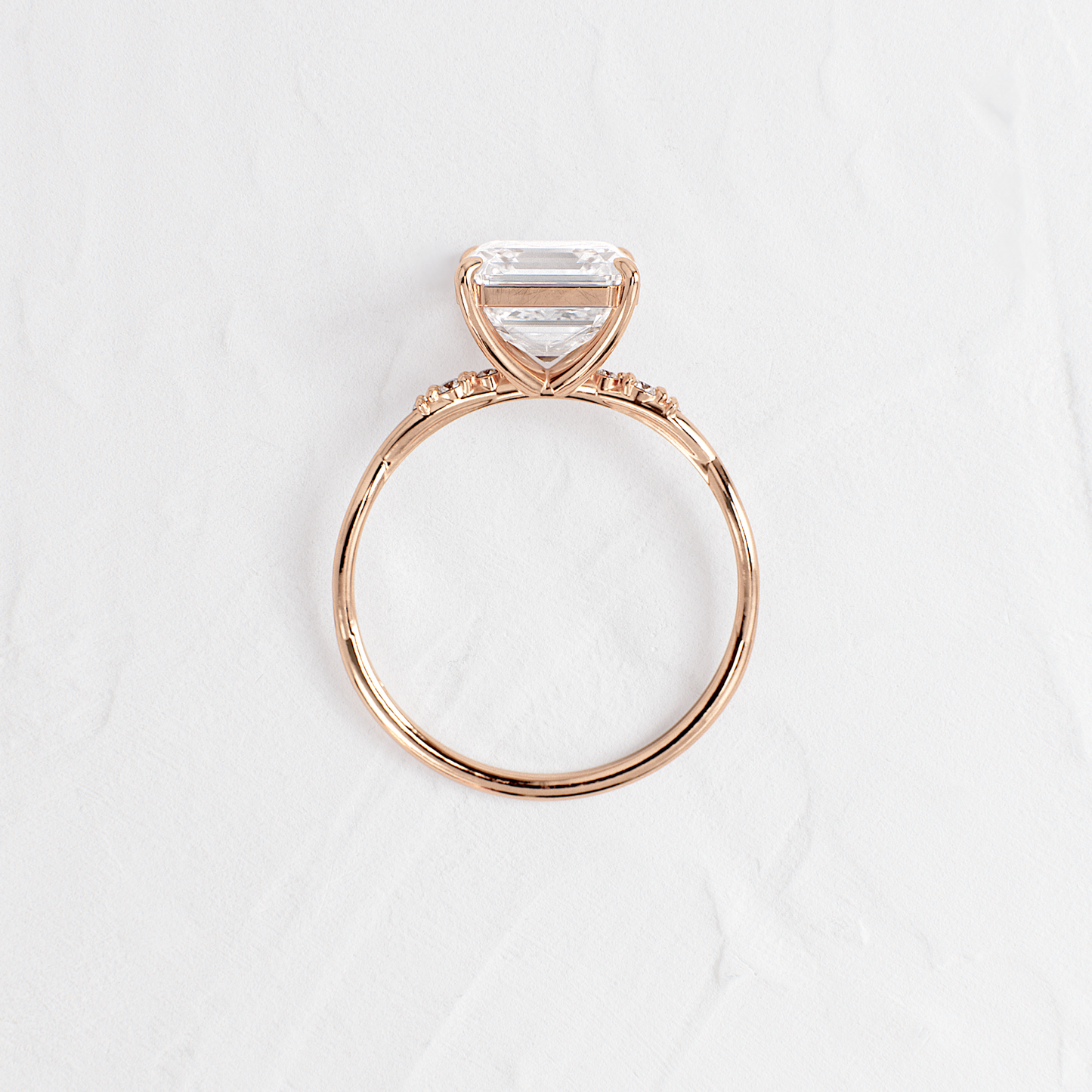 Criss Cross-Asscher Lab Grown Diamond Engagement Ring