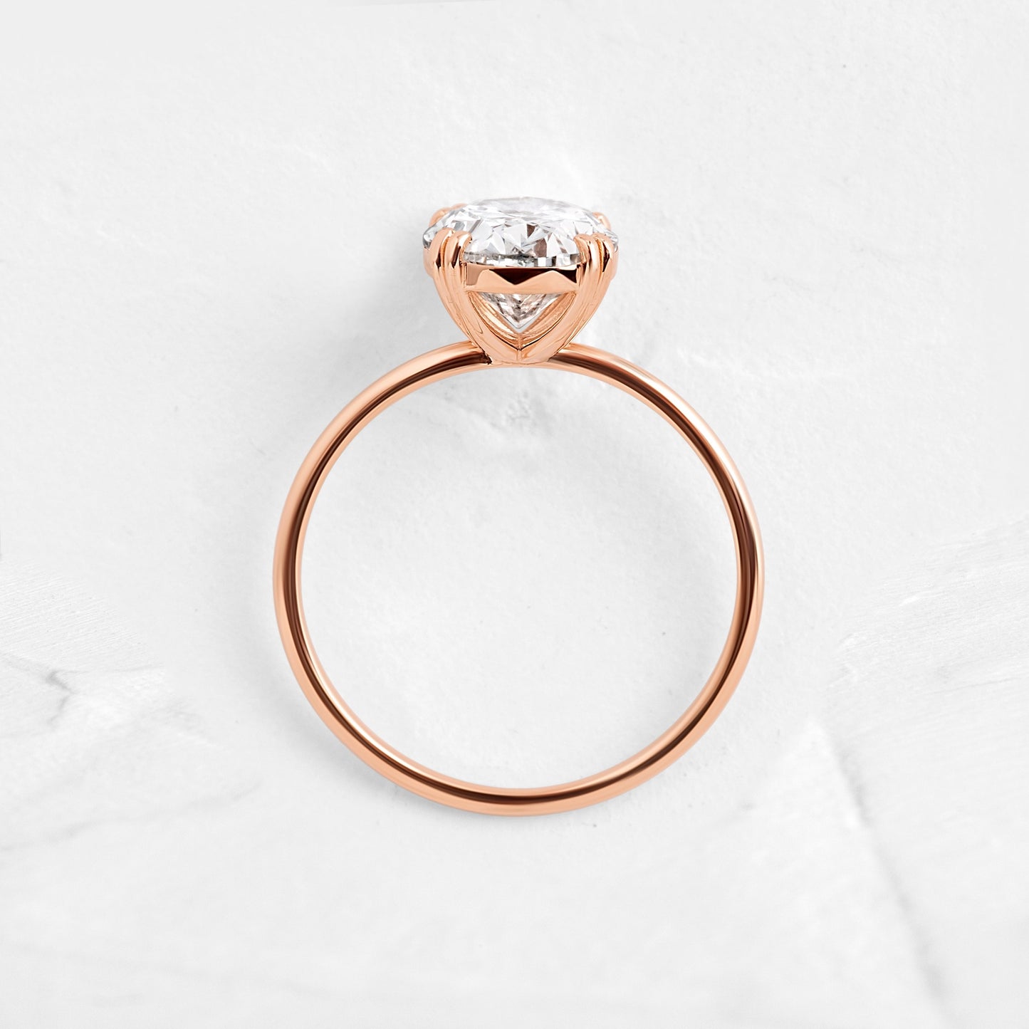 Solitaire Double Prong-Oval Lab Grown Diamond Engagement Ring