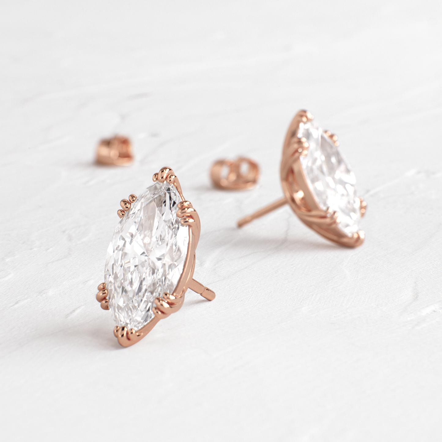 Solitaire- 1.0CT Oval Lab Grown Diamond Earrings
