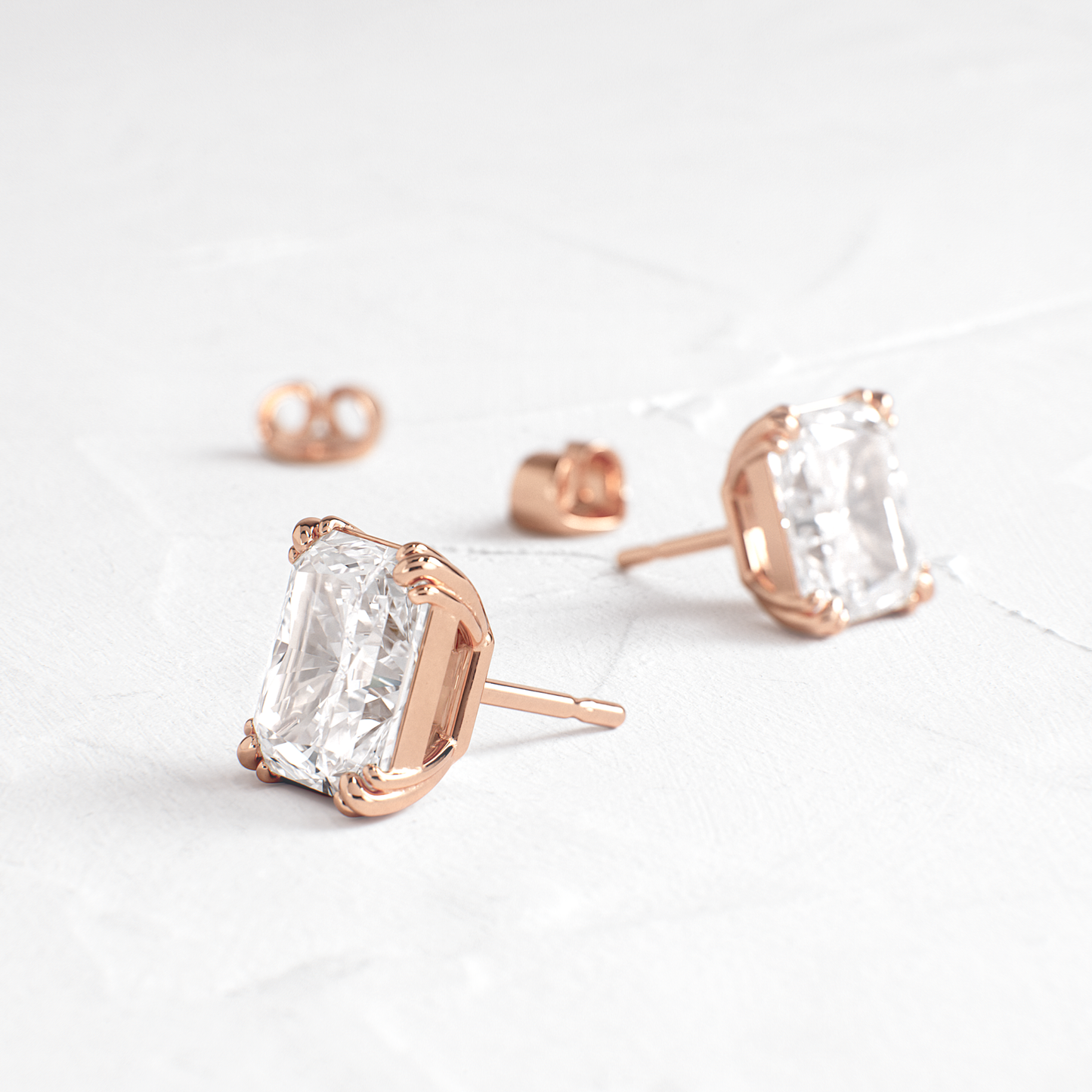 Solitaire- 1.0CT Oval Lab Grown Diamond Earrings