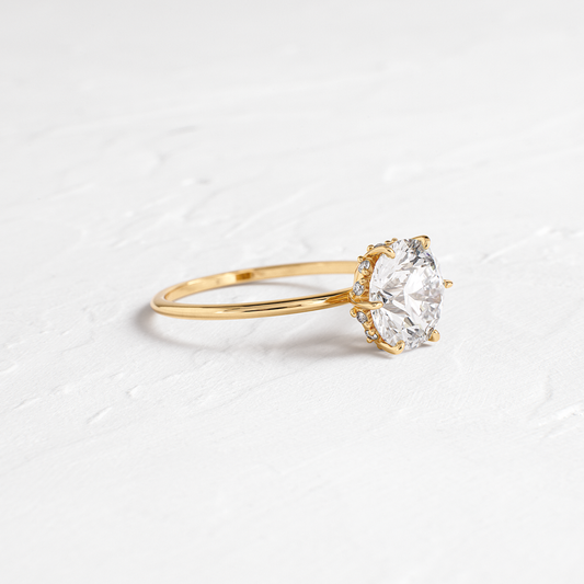 Solitaire-Oval Lab Grown Diamond Engagement Ring