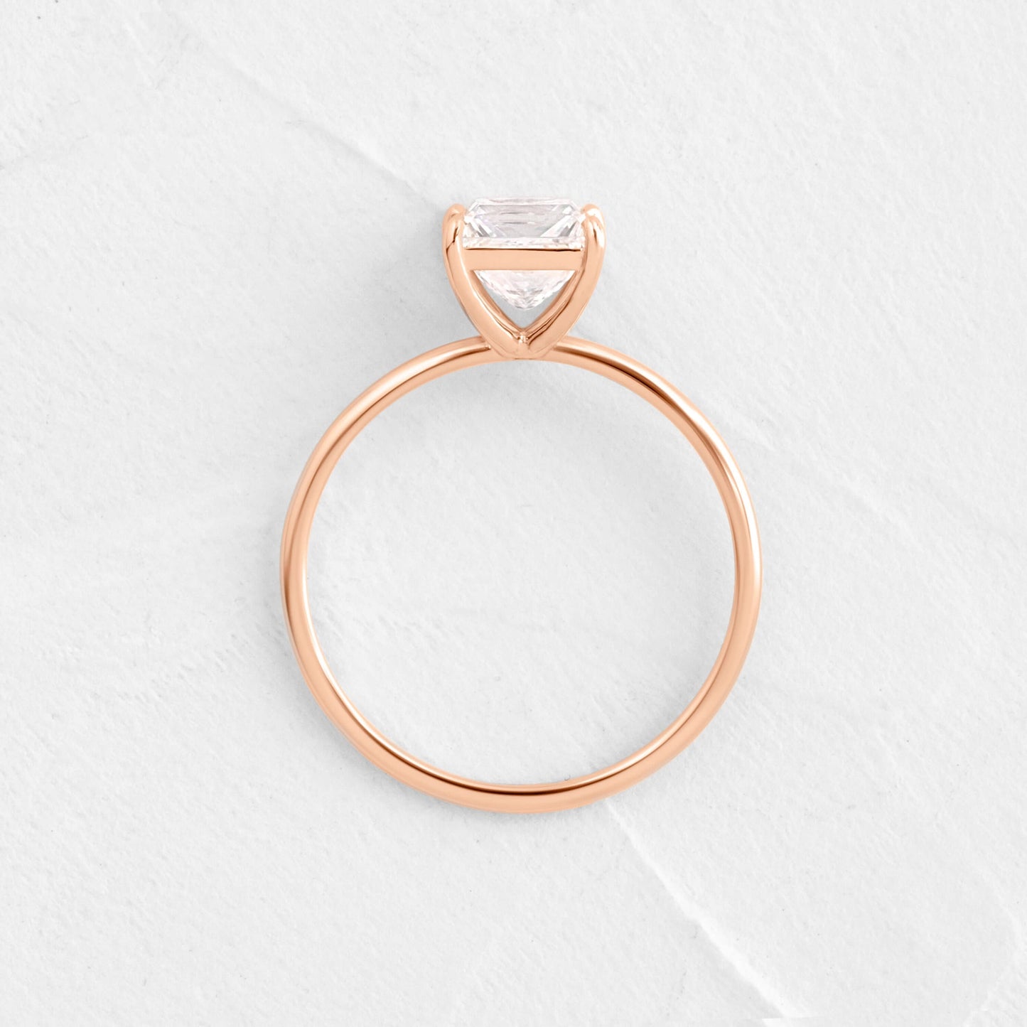 Solitaire-Princess Lab Grown Diamond Engagement Ring