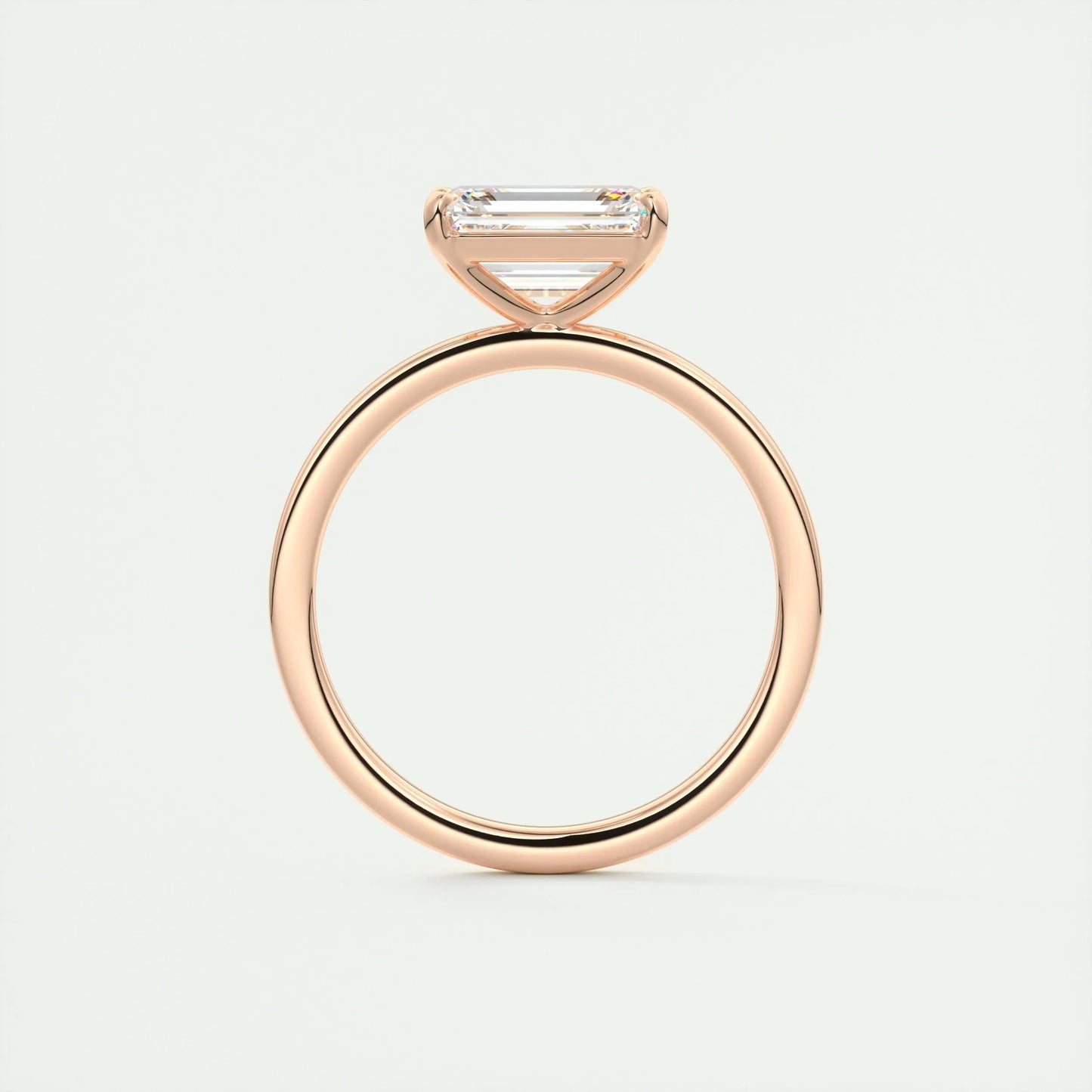 2.0 CT Emerald Lab Grown Diamond East West Solitaire Engagement Ring 22