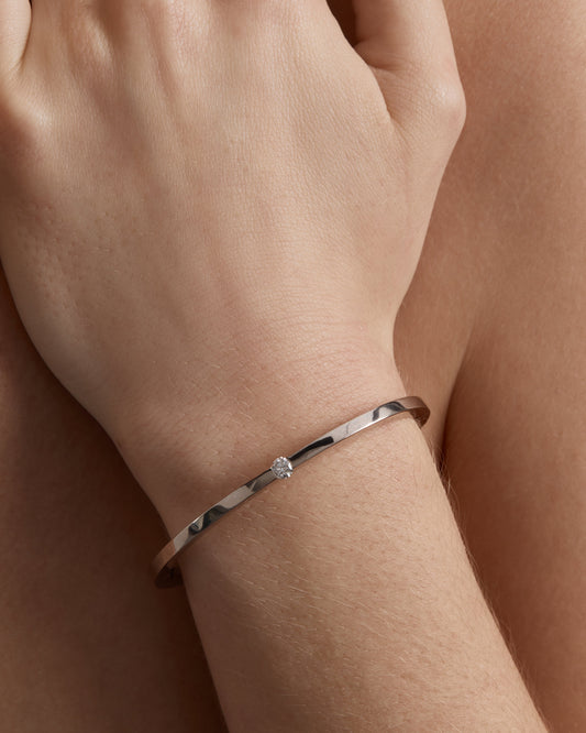 Elegant 0.05 CT Round Lab-Grown Diamond Bangle Bracelet 2